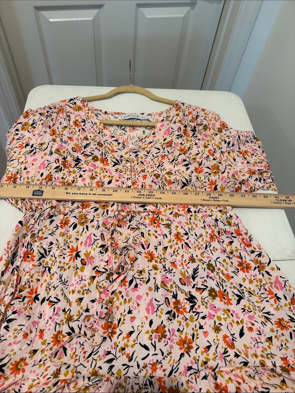 Petal & Pup Kelda Maxi Dress Floral 3/4 Sleeve Drawstring Cinched Waist Autumn L - Picture 12 of 16
